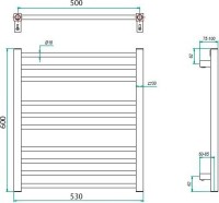 Полотенцесушитель электрический Grota Classic 53x60
