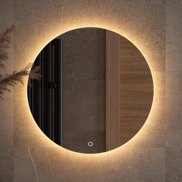 Зеркало круглое Defesto Opti DF 2852S 50 с LED-подсветкой, 4300К, сенсорный выключатель