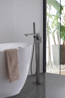 Напольный смеситель для ванны с душем Abber Daheim AF8215NG С ВНУТРЕННЕЙ ЧАСТЬЮ, никель