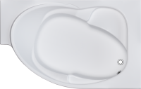 Акриловая ванна Marka One Ergonomika R 175x110 см, угловая, правая, пристенная, белая, асимметричная, с каркасом