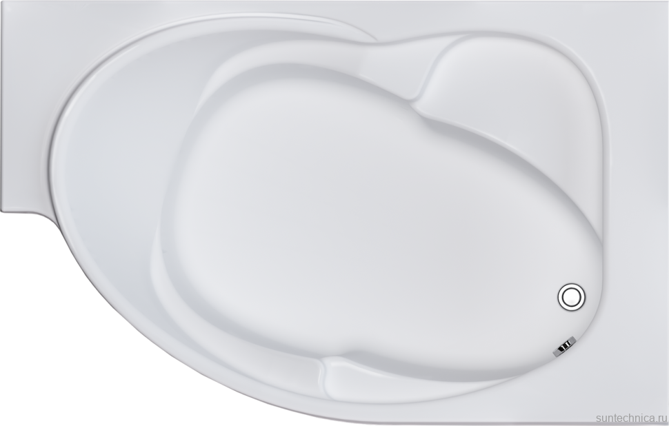 Акриловая ванна Marka One Ergonomika R 175x110 см, угловая, правая, пристенная, белая, асимметричная, с каркасом