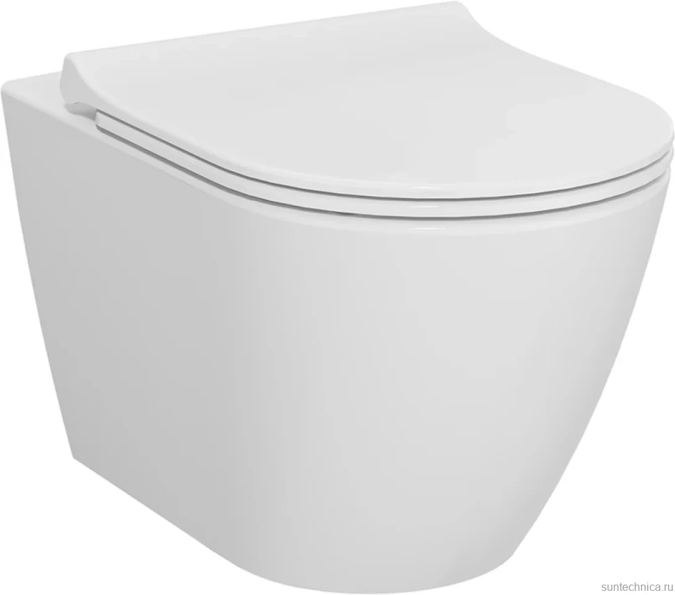 Комплект Унитаз подвесной VitrA Sanibelle 7551B003-0075 безободковый + Крышка 801-003-019 с микролифтом + Инсталляция Grohe Rapid SL 38772001 3 в 1 с кнопкой смыва