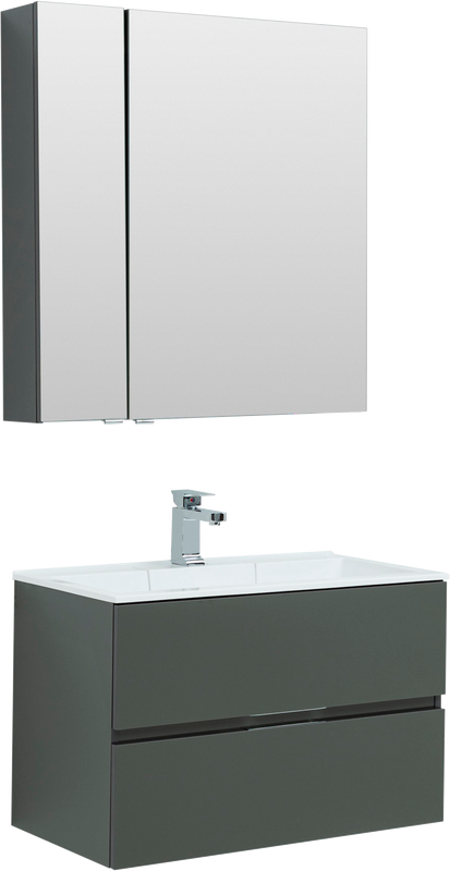 Мебель для ванной комнаты Aquanet Алвита 80 серый антрацит