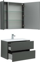 Мебель для ванной комнаты Aquanet Алвита 80 серый антрацит