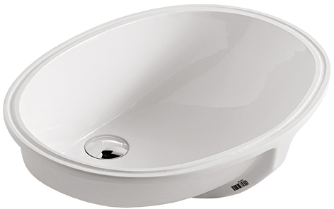 Раковина встраиваемая снизу Galassia Lavabi Arredo Denise 6002 57x43 белая, овальная, фаянс