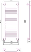 Полотенцесушитель водяной Сунержа Богема + 80x30, прямая