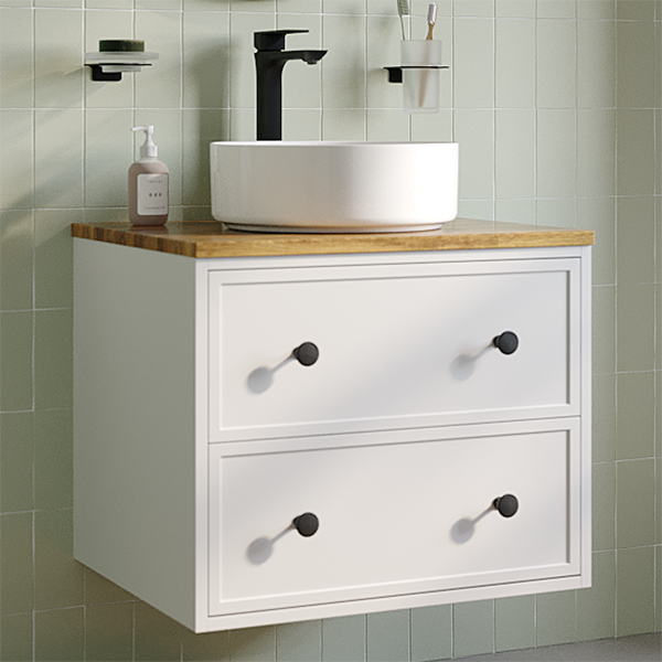 Тумба под раковину IDDIS Torr 60 подвесная, белая матовая