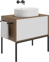 Накладная раковина KERAMA MARAZZI Sabbia 51 матовая белая, овальная, фаянс