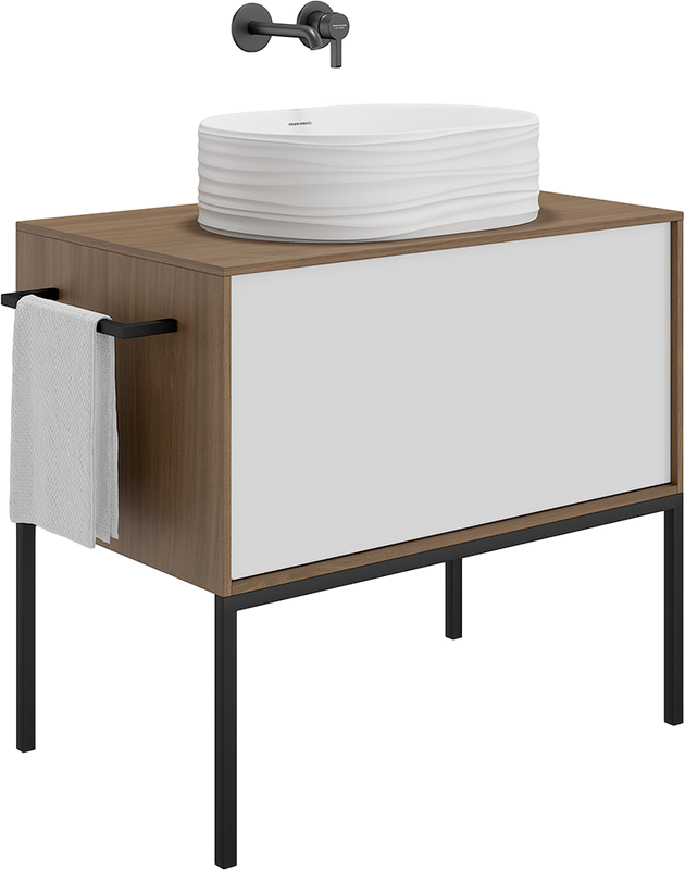 Накладная раковина KERAMA MARAZZI Sabbia 51 матовая белая, овальная, фаянс