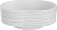 Накладная раковина KERAMA MARAZZI Sabbia 51 матовая белая, овальная, фаянс
