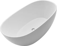 Акриловая ванна BelBagno BB80-1700-W0 170x85 см, отдельностоящая, белая, овальная, на ножках, с донным клапаном