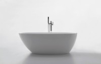 Акриловая ванна BelBagno BB80-1700-W0 170x85 см, отдельностоящая, белая, овальная, на ножках, с донным клапаном