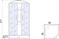 Душевая кабина River Temza 90/24 MT с сиденьем