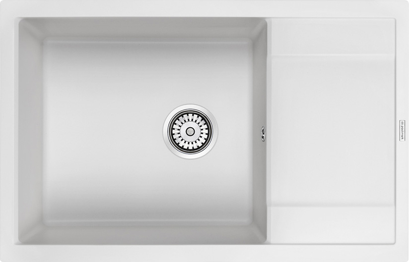 Комплект Мойка Paulmark Flugen 60 PM317850-WH белая + Измельчитель Intenso