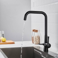 Смеситель для кухни с подключением фильтра Shevanik S528H, черный Смеситель для кухни с подключением фильтра Shevanik S528H, черный