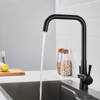 Смеситель для кухни с подключением фильтра Shevanik S528H, черный Смеситель для кухни с подключением фильтра Shevanik S528H, черный