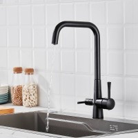 Смеситель для кухни с подключением фильтра Shevanik S528H, черный Смеситель для кухни с подключением фильтра Shevanik S528H, черный