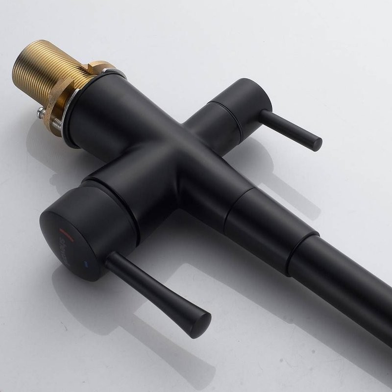 Смеситель для кухни с подключением фильтра Shevanik S528H, черный