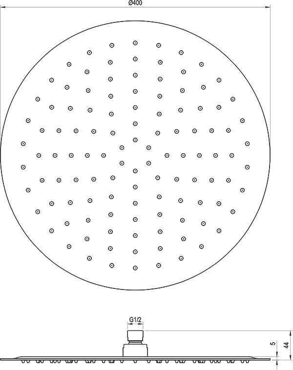 Верхний душ Ravak 984.00 slim, хром