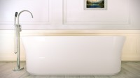 Акриловая ванна Ravak Ypsilon 180x80 см, отдельностоящая, белая, овальная, на ножках, со сливом-переливом