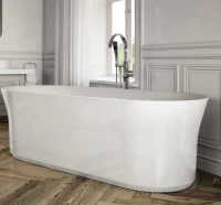 Акриловая ванна Ravak Ypsilon 180x80 см, отдельностоящая, белая, овальная, на ножках, со сливом-переливом