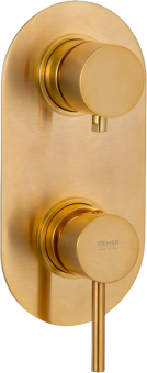 Смеситель для ванны с душем Remer X Style X93KB золото брашированное