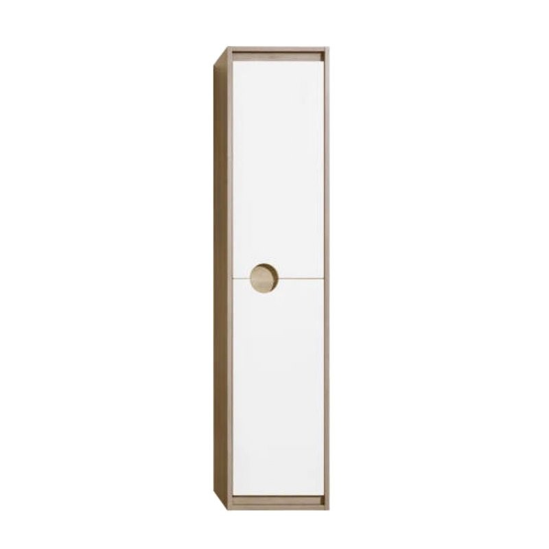 Шкаф-пенал для ванной AQUATON Анси 35 матовый белый