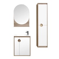 Шкаф-пенал для ванной AQUATON Анси 35 матовый белый