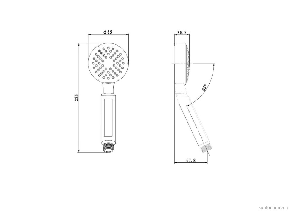 Душевая лейка Olive'S D175 хром