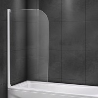 Шторка на ванну Cezares Relax V-1-80/140-C-Bi стекло прозрачное