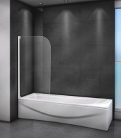 Шторка на ванну Cezares Relax V-1-80/140-C-Bi стекло прозрачное