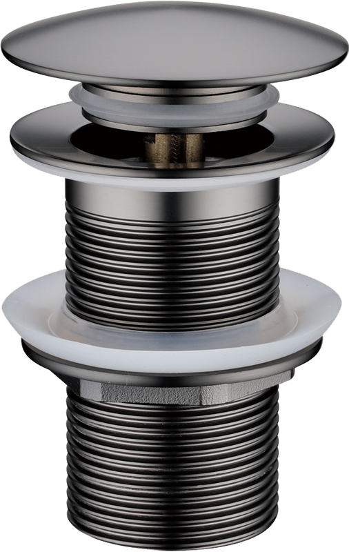 Донный клапан для раковины Boheme 612-GM без перелива, gun metal