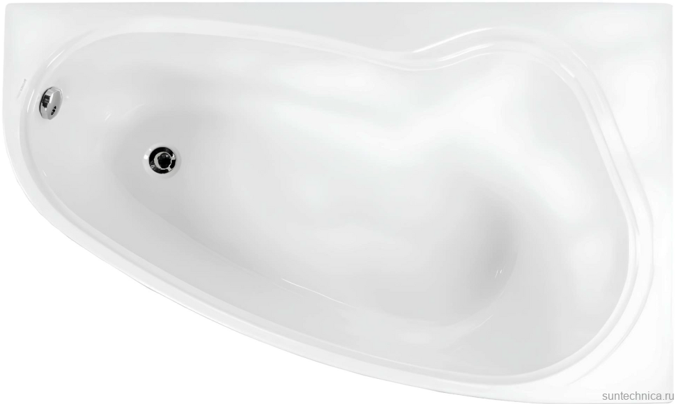 Акриловая ванна Vagnerplast Avona R 150x90 см, угловая, правая, пристенная, белая, асимметричная, с каркасом