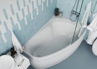 Акриловая ванна Vagnerplast Avona R 150x90 см, угловая, правая, пристенная, белая, асимметричная, с каркасом