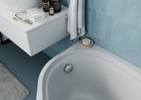 Акриловая ванна Vagnerplast Avona R 150x90 см, угловая, правая, пристенная, белая, асимметричная, с каркасом