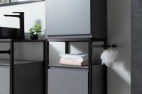 Шкаф пенал для ванной Allen Brau Priority 40 R антрацит матовый