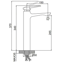 Смеситель для раковины Frap H52 F1052-60 хром Смеситель для раковины Frap H52 F1052-60 хром