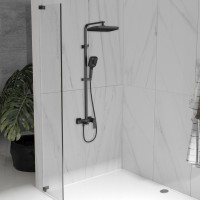 Душевая стойка Vincea Cube VSFS-4C12MB матовый черный