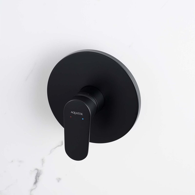Встраиваемый смеситель для душа и ванны AQUATEK Ника AQ1866MB С ВНУТРЕННЕЙ ЧАСТЬЮ, черный матовый