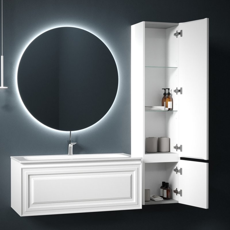 Шкаф пенал для ванной Sancos Very 35 R bianco