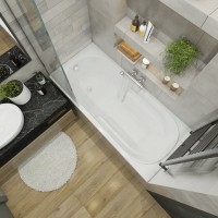 Акриловая ванна Lavinia Boho Bristol 170x75 см, встраиваемая, белая, с каркасом, с экраном