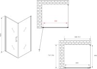 Душевой уголок Abber Sonnenstrand AG04070M-S75M 75x70, профиль хром, стекло матовое