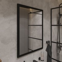 Зеркало STWORKI Брамминг 60х80, черное