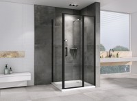 Душевой уголок Abber Sonnenstrand AG04110BS-S70B 70x110, профиль черный, стекло прозрачное