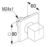 Переключатель потоков Kludi Decus 54846N275 на три потребителя, оружейная сталь PVD