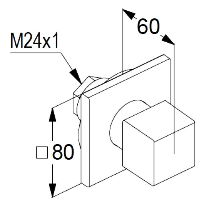 Переключатель потоков Kludi Decus 54846N275 на три потребителя, оружейная сталь PVD
