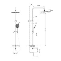 Душевая стойка Caprigo Don 53-310-CRM хром Душевая стойка Caprigo Don 53-310-CRM хром