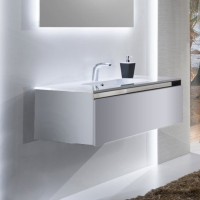 Тумба с раковиной Sanvit Кубэ -1 75 белый глянец