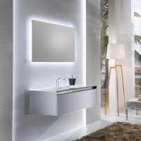 Тумба с раковиной Sanvit Кубэ -1 75 белый глянец