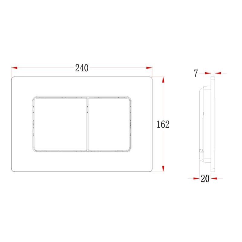 Кнопка смыва для унитаза Veconi Flush V8 пластик, цвет белый глянец